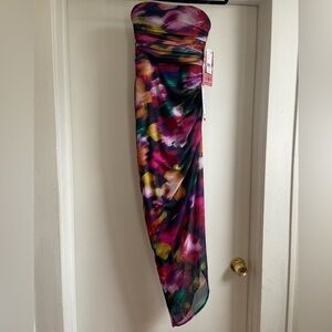 Multi Color Strapless Dress